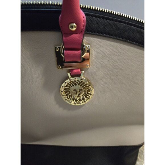 Anne Klein Cream, Pink and Black Double Strap Tote Purse NWOT - Picture 3 of 10